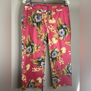 Tommy Bahama Stretch Floral Wide Leg Ankle Pants